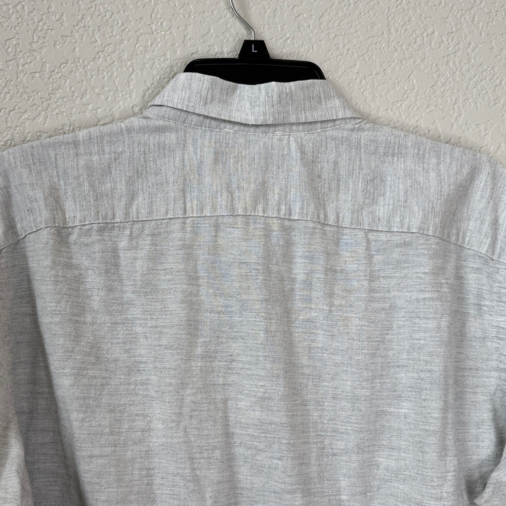 Mens Banana Republic Casual Button-Down Shirt Light Gray size Large - Picture 6 of 7